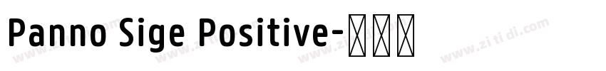 Panno Sige Positive字体转换